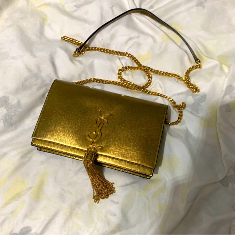 Ysl Envelope Gold Bag